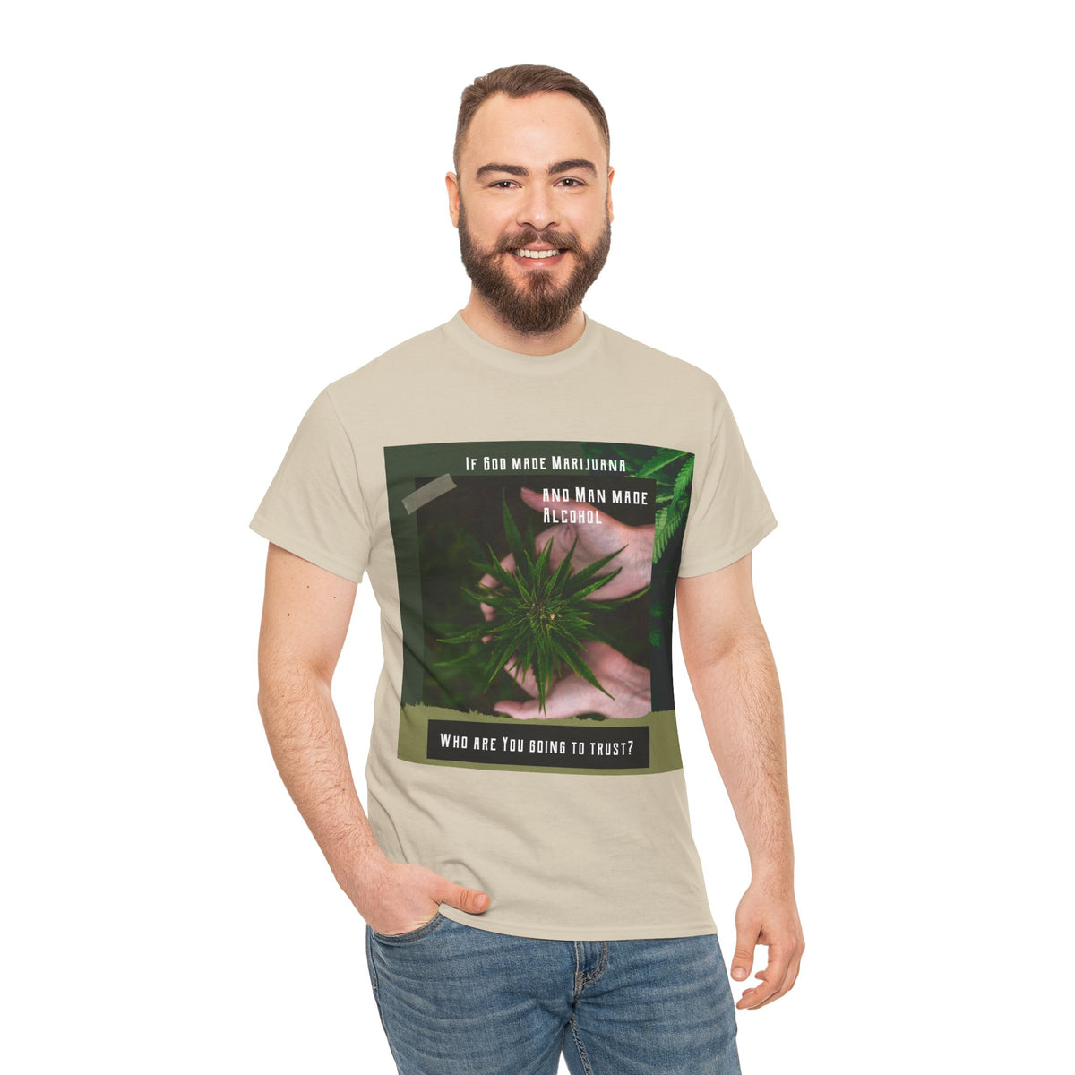 If God Made Marijuana Tee – Front Print | Intuition Within