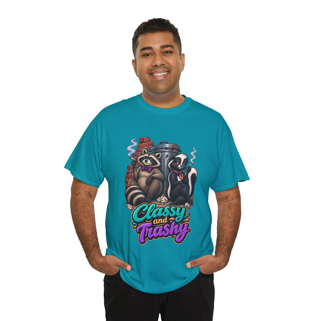 Classy and Trashy Raccoon T-Shirt | Trash Panda Humor