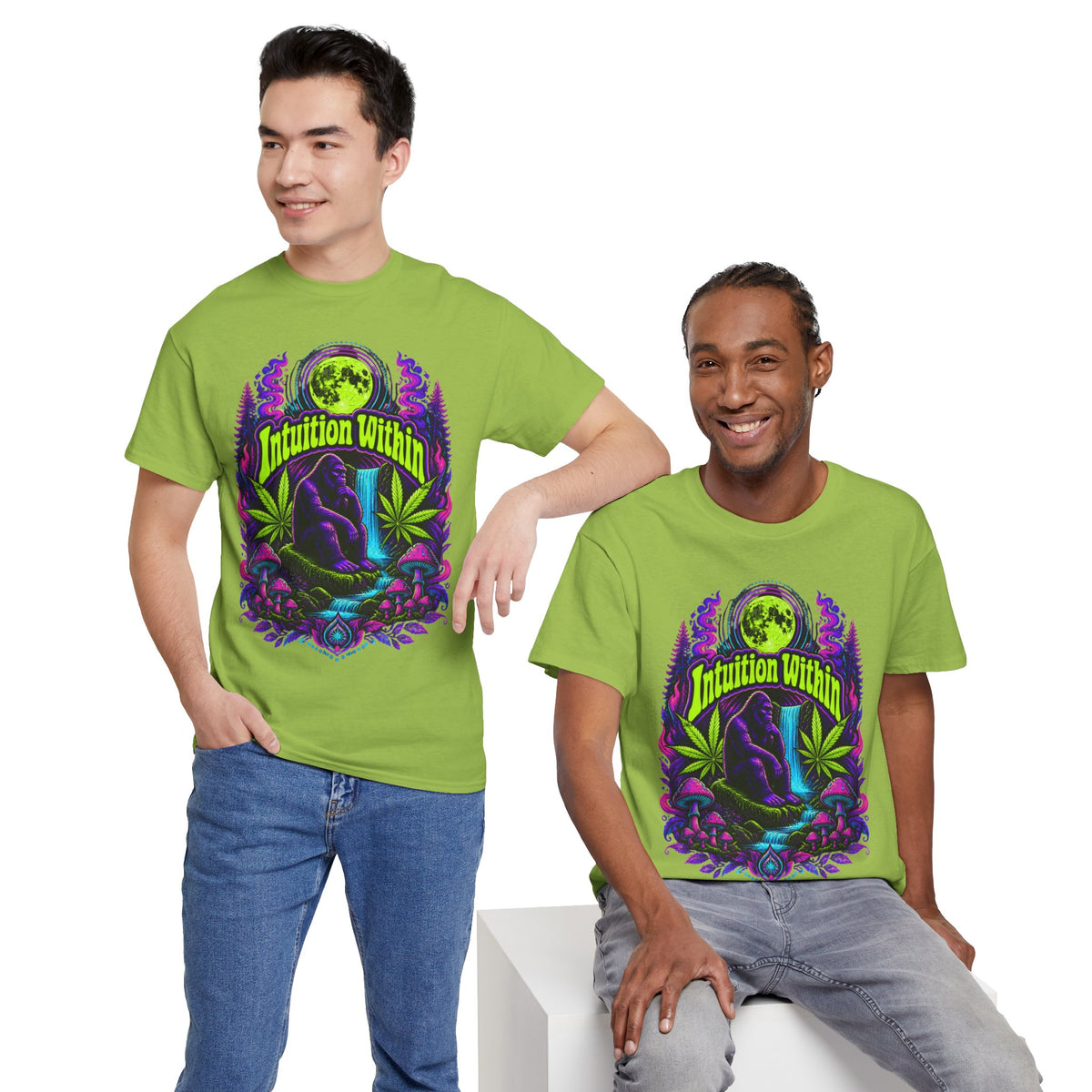 Moonlit Bigfoot Waterfall Graphic Tee