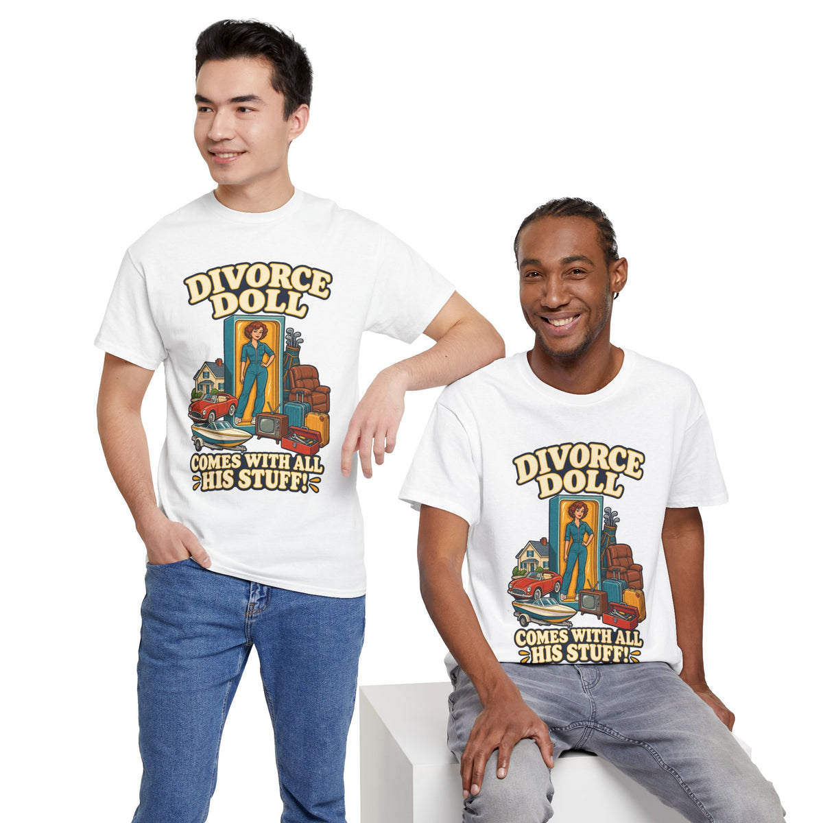 Comes With All His Stuff Funny Divorce T-Shirt