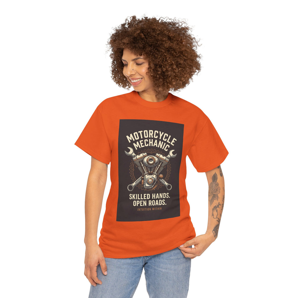 Skilled Hands, Open Roads Motorcycle Mechanic T-Shirt
