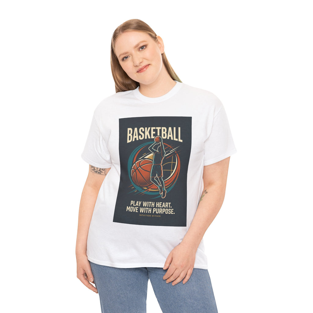 Play with Heart, Move with Purpose Basketball T-Shirt