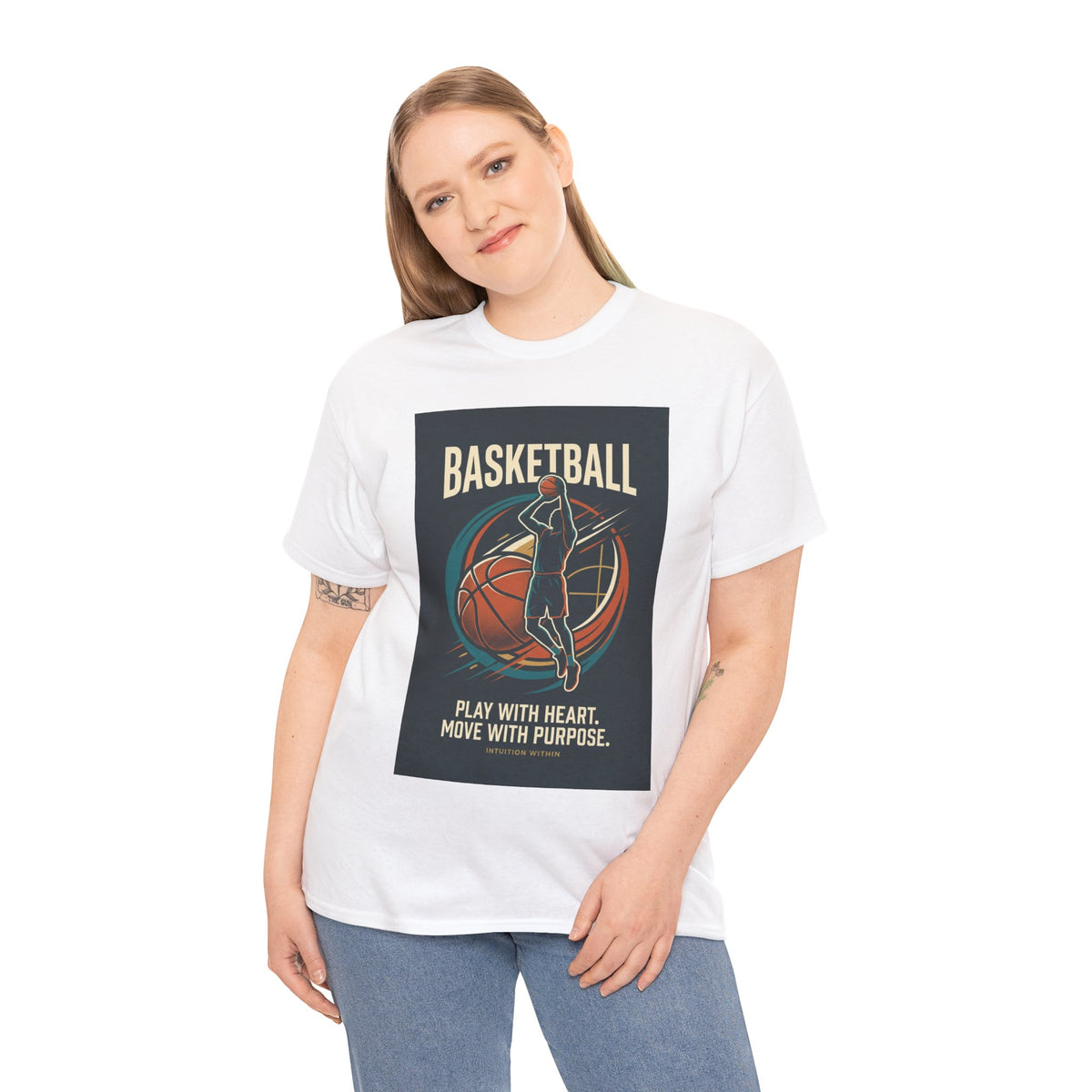 Play with Heart, Move with Purpose Basketball T-Shirt