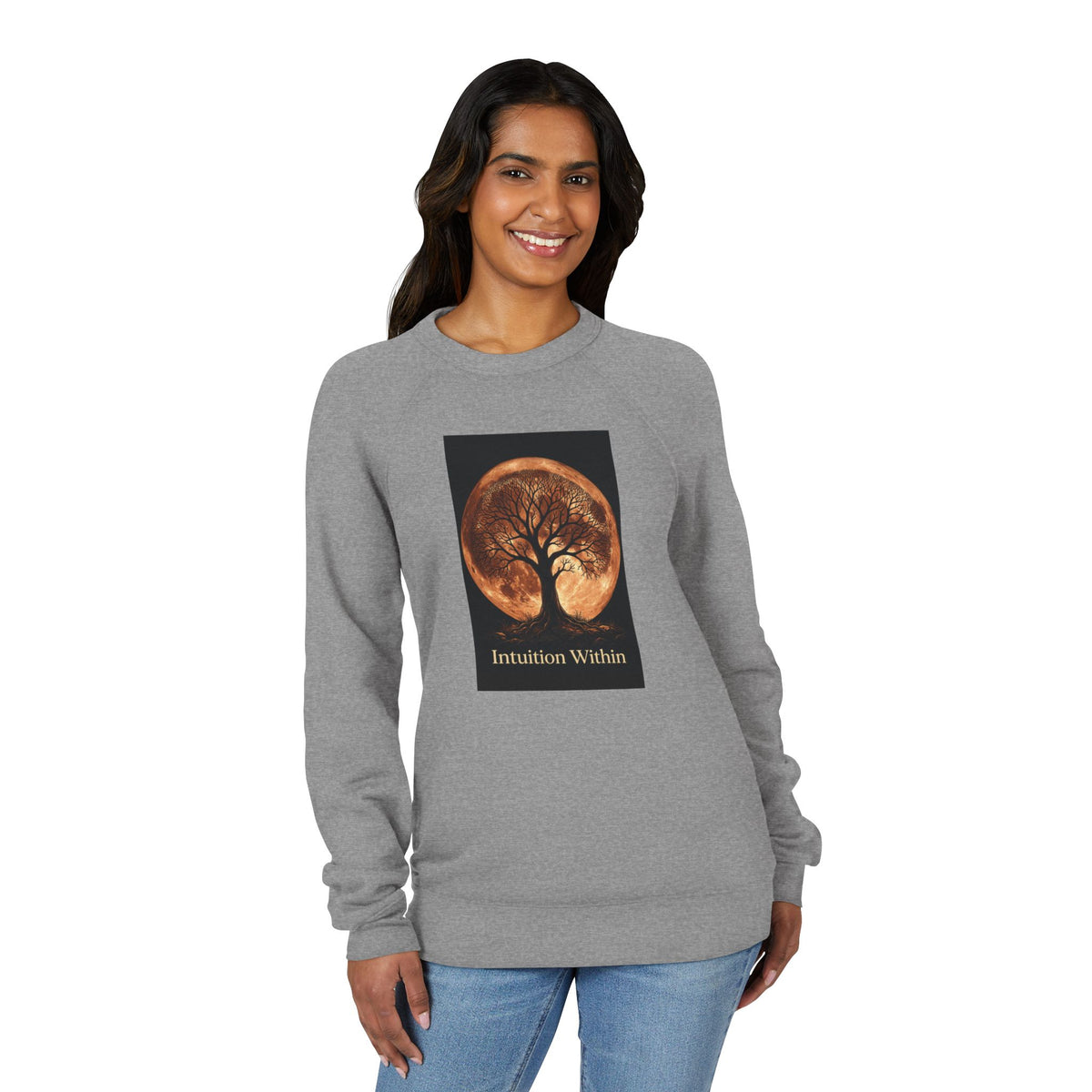 Tree Moon Raglan Sweatshirt | Intuition Within Signature Series