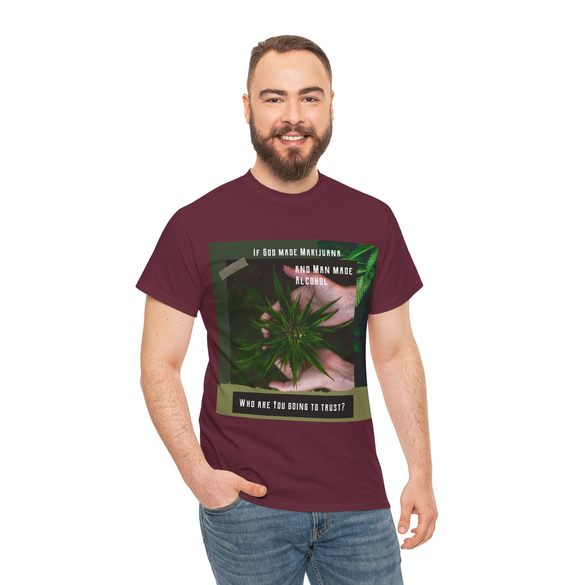 If God Made Marijuana Tee – Front Print | Intuition Within
