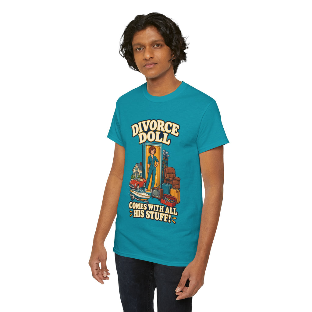 Comes With All His Stuff Funny Divorce T-Shirt