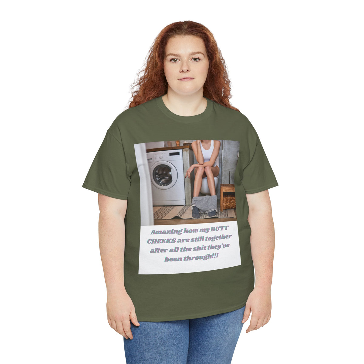 Still Together Bathroom Humor Tee – Female Design, Front Print | Intuition Within