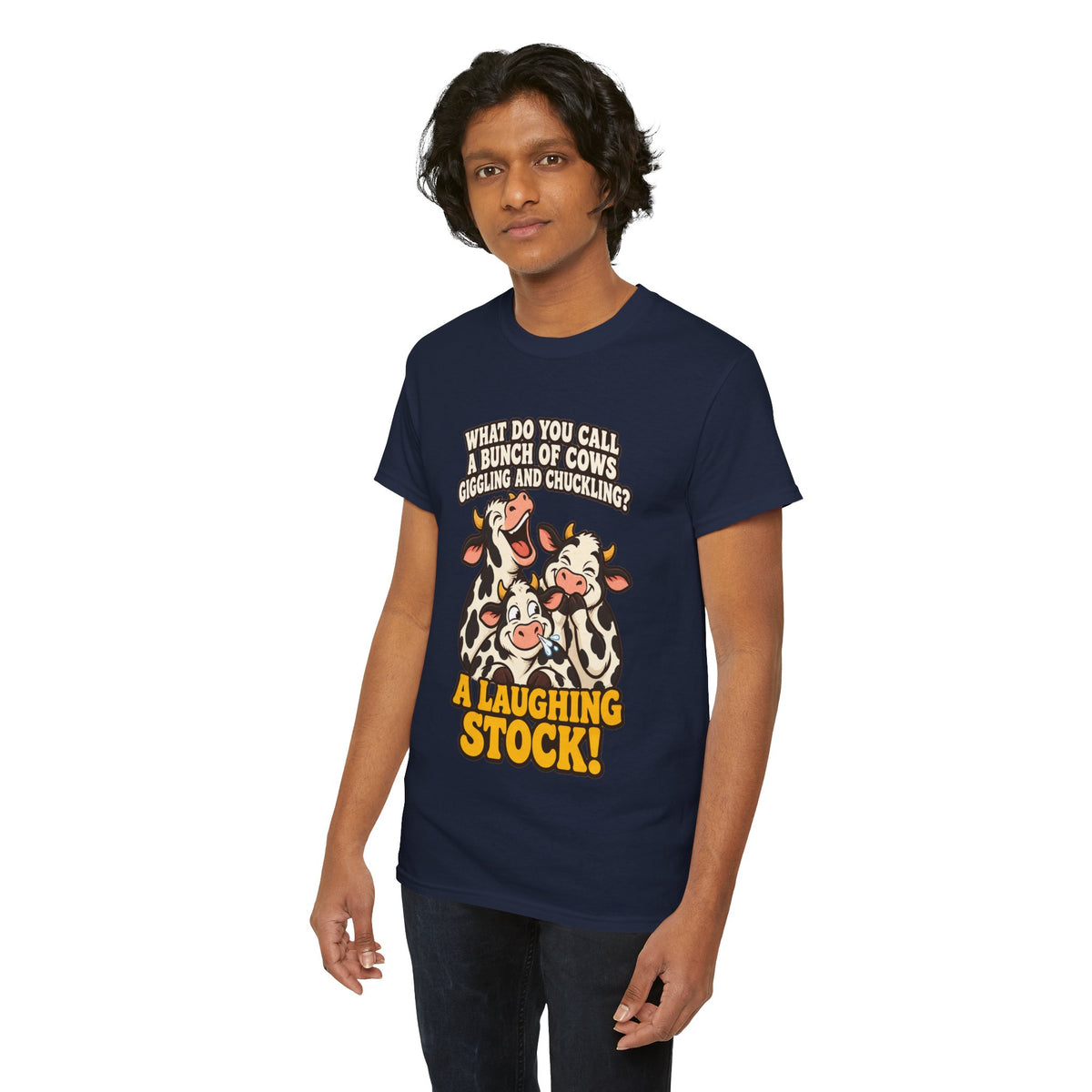 A Laughing Stock Cow Pun T-Shirt
