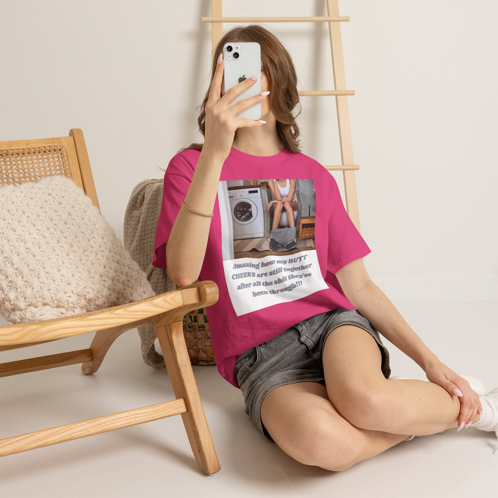 Still Together Bathroom Humor Tee – Female Design, Front Print | Intuition Within