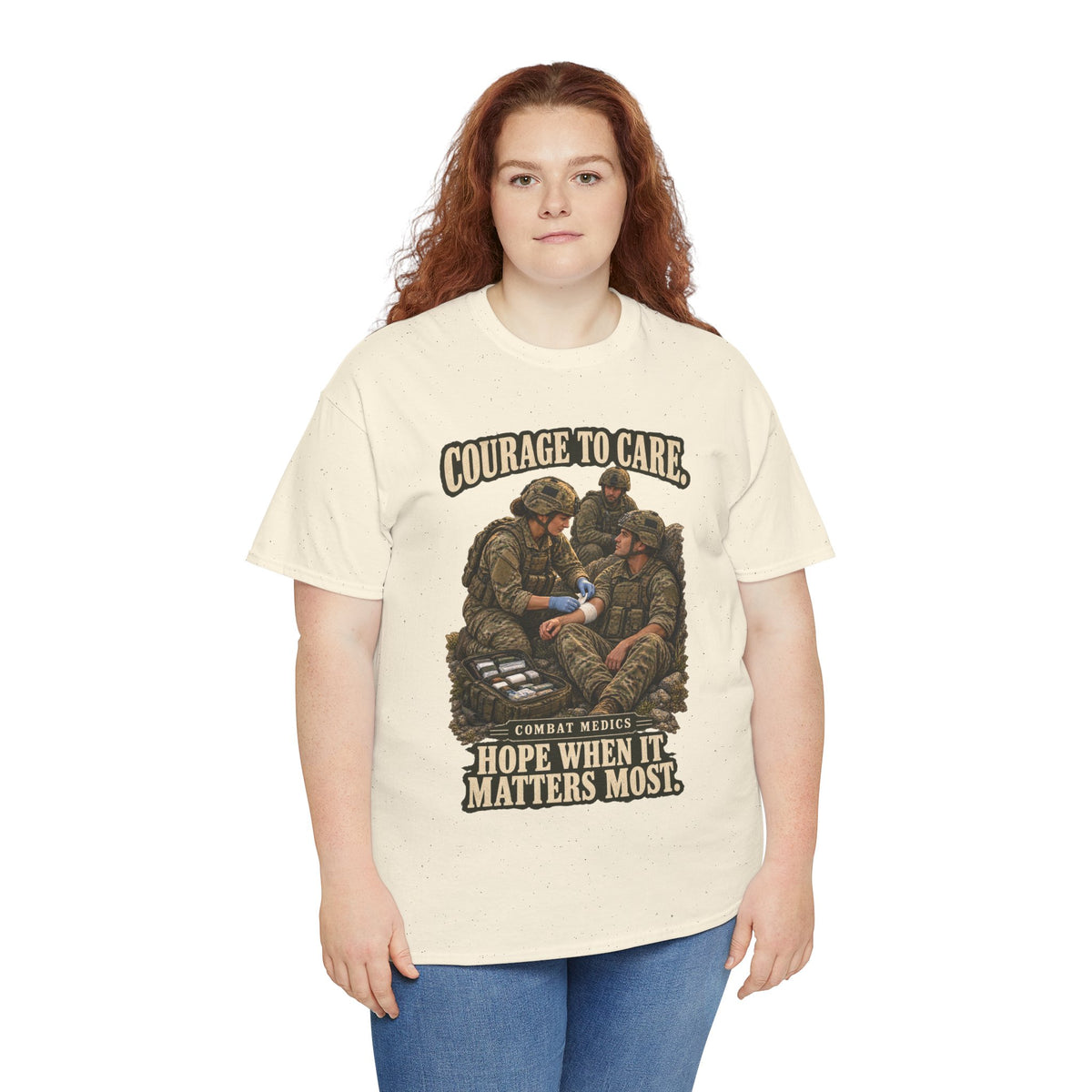 Courage to Care Combat Medic T-Shirt | Military Tribute