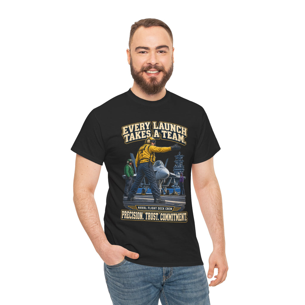 Every Launch Takes a Team T-Shirt | Precision, Trust & Commitment