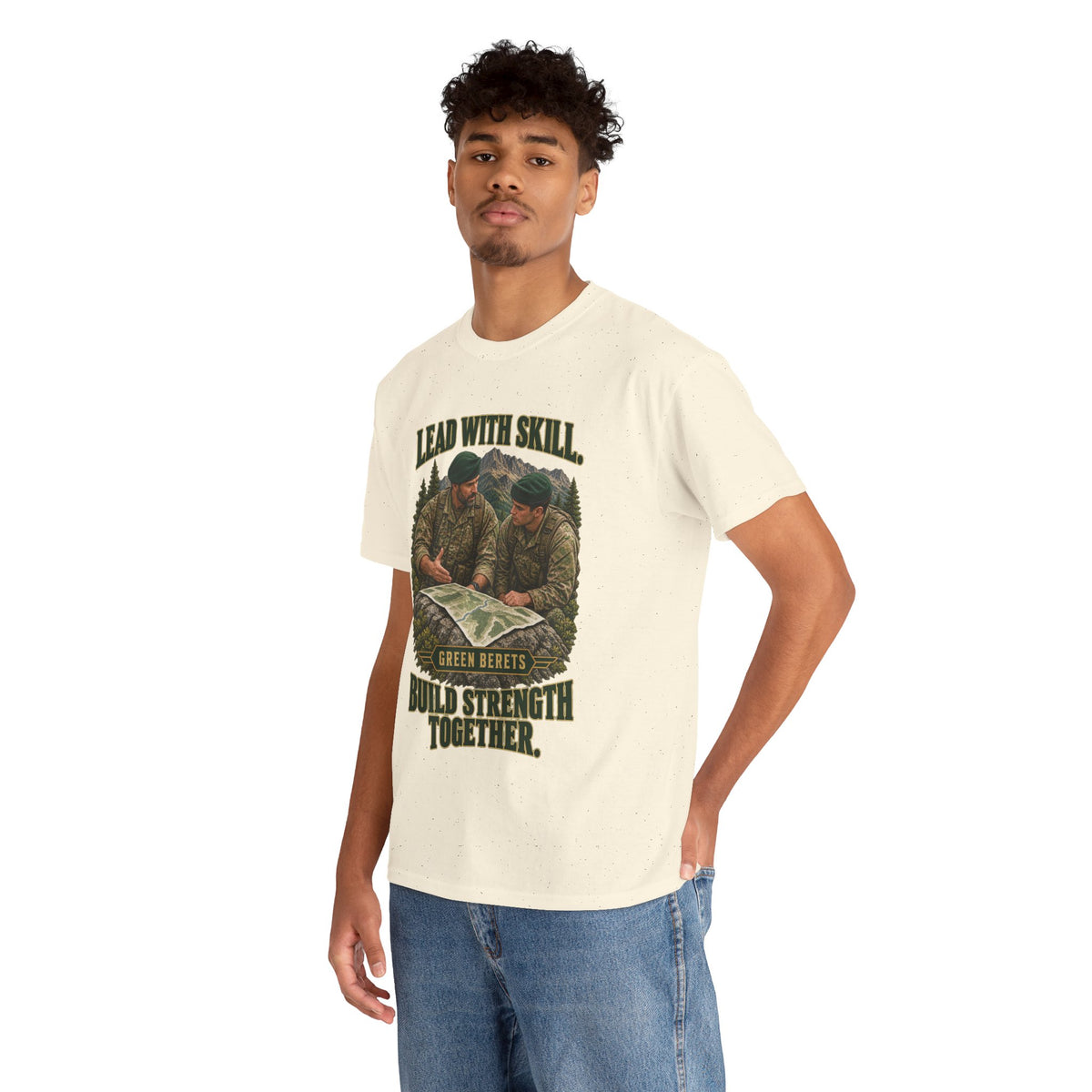 Green Berets Tribute T-Shirt | Lead with Skill, Build Strength Together