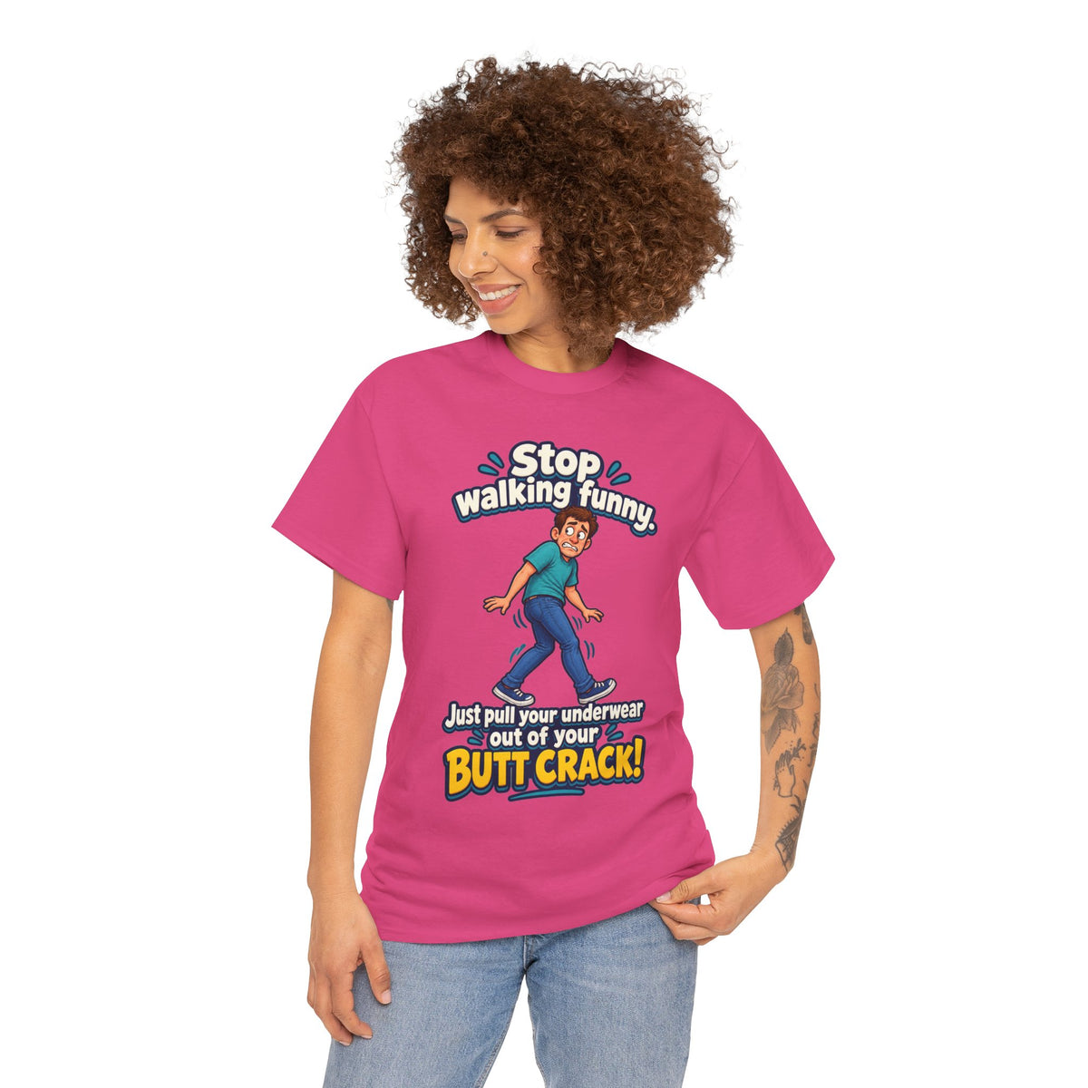 Stop Walking Funny T-Shirt | Cheeky Joke Humor