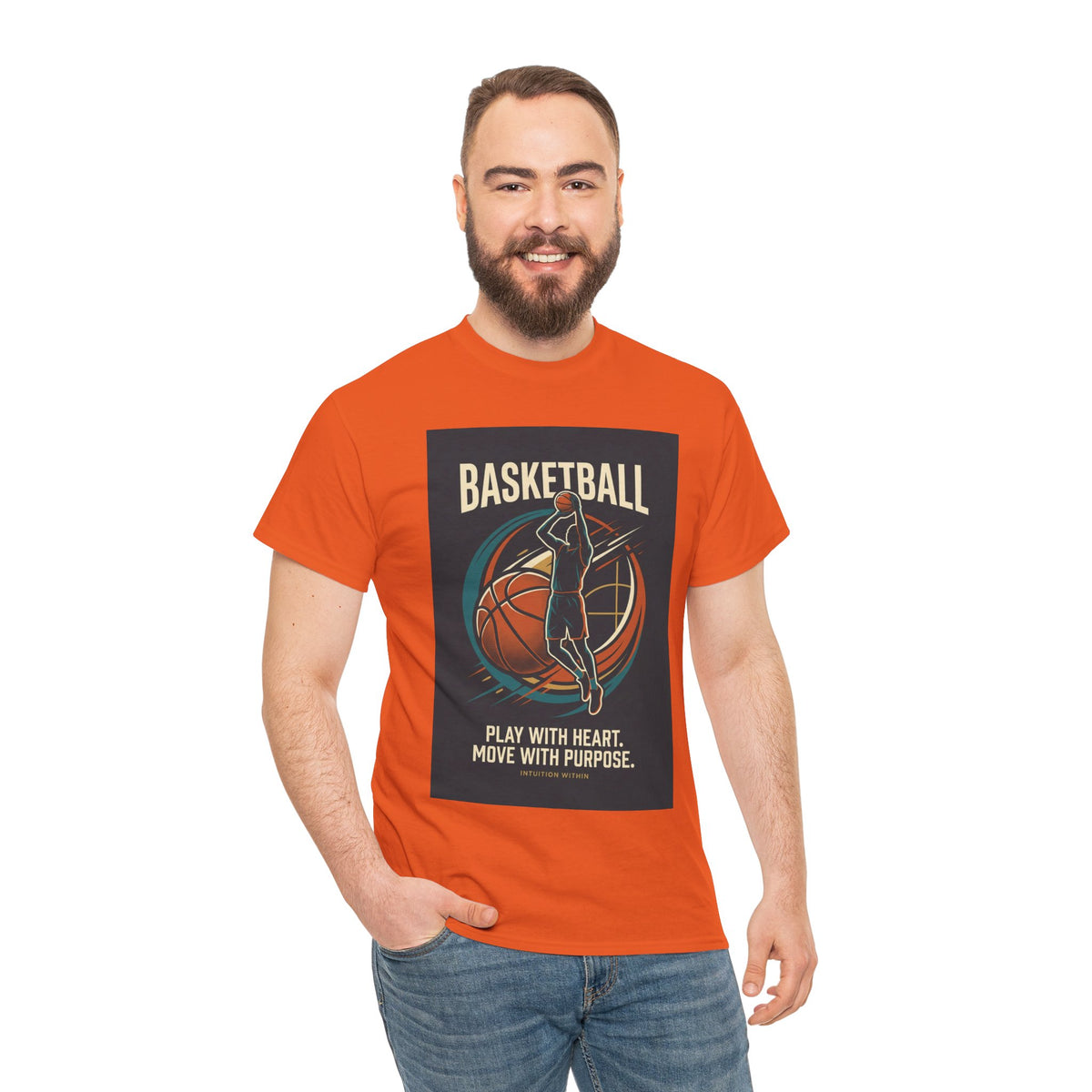 Play with Heart, Move with Purpose Basketball T-Shirt