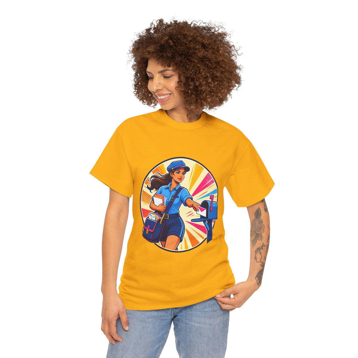Female Mail Carrier Retro Tribute Tee