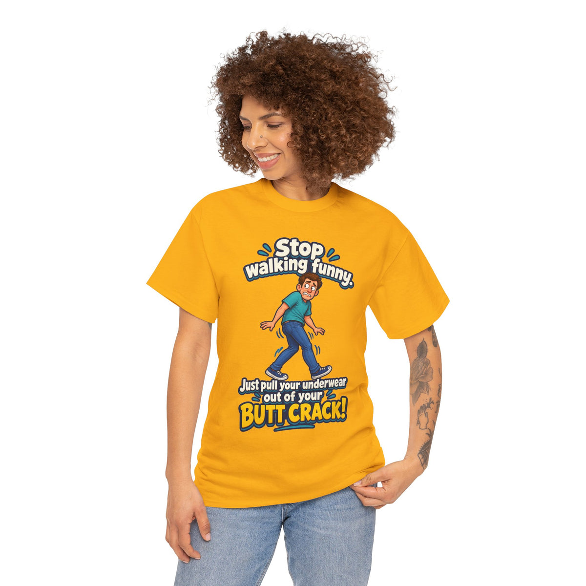 Stop Walking Funny T-Shirt | Cheeky Joke Humor