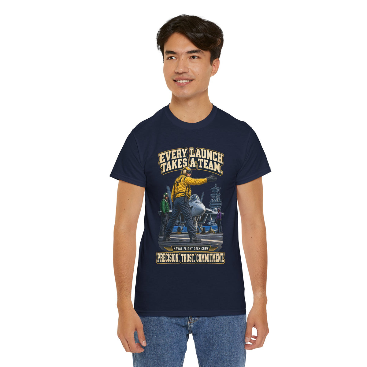 Every Launch Takes a Team T-Shirt | Precision, Trust & Commitment