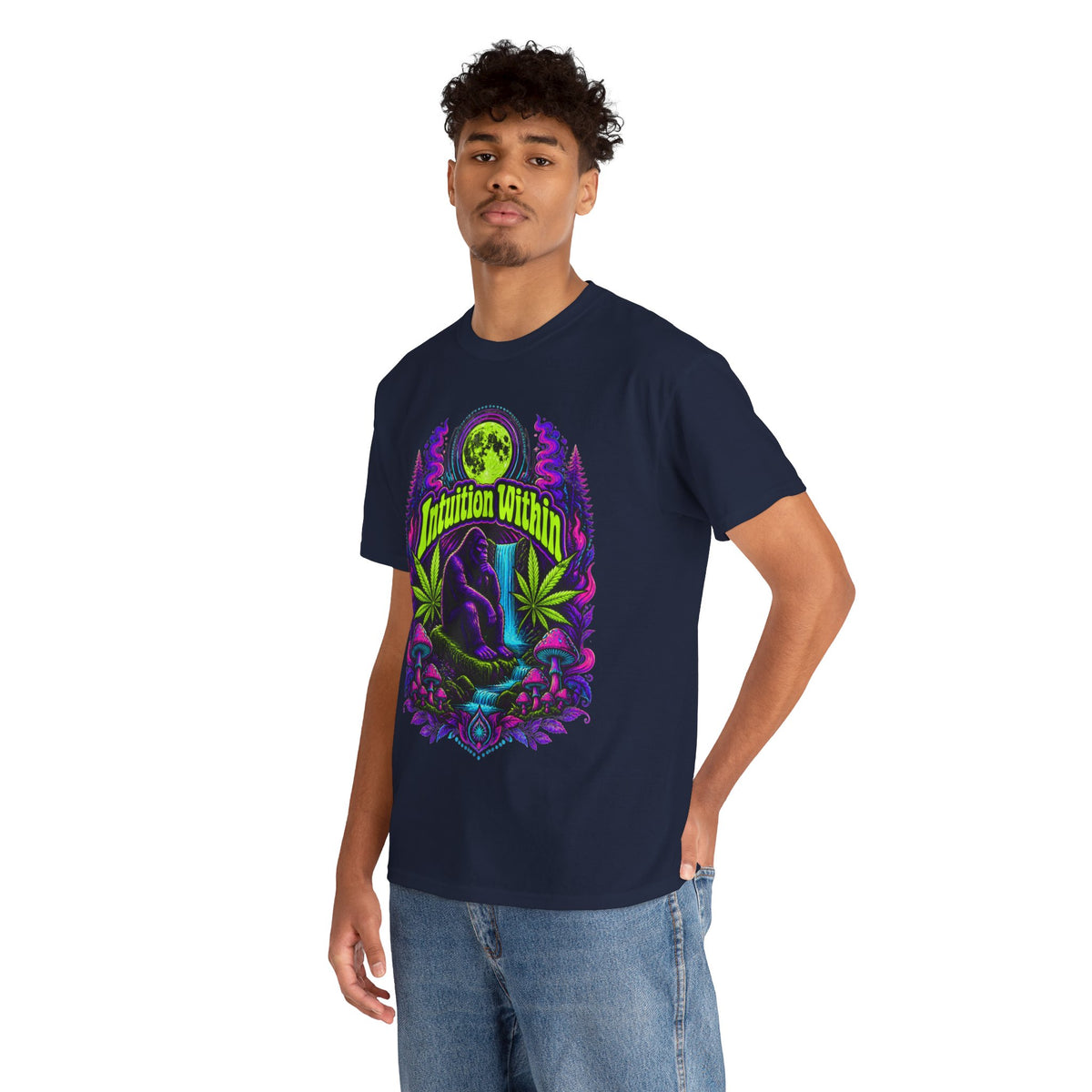 Moonlit Bigfoot Waterfall Graphic Tee