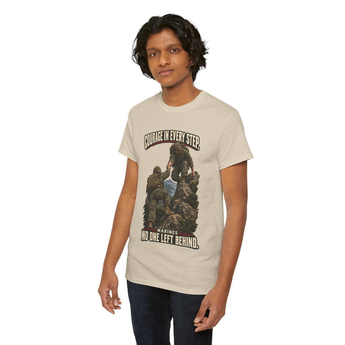 Courage in Every Step T-Shirt | Marines Tribute