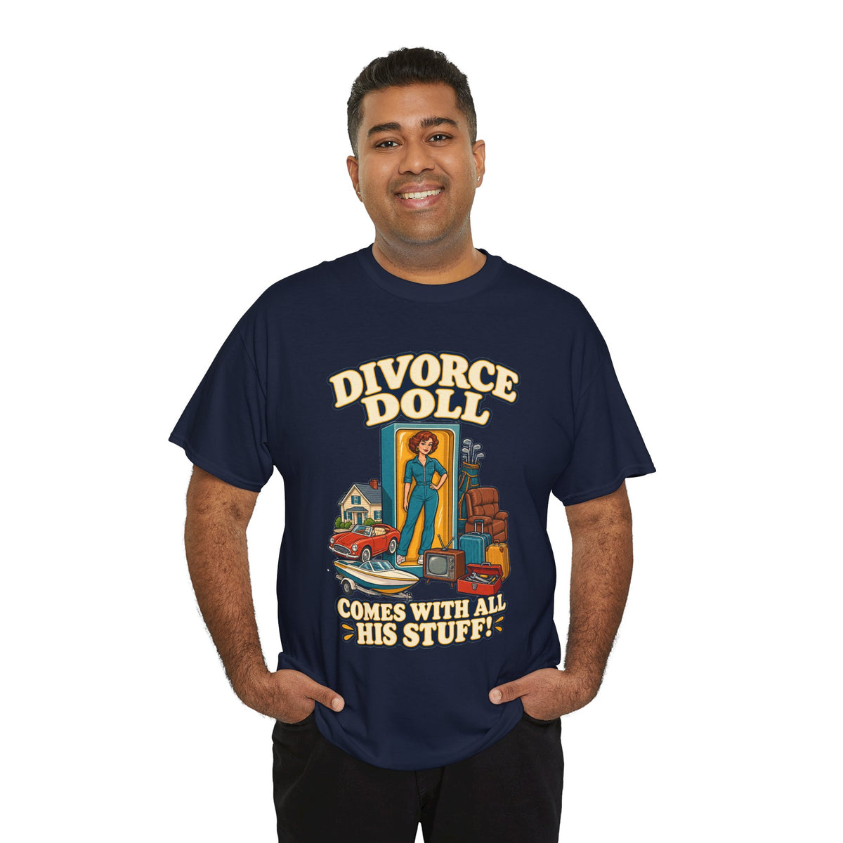 Comes With All His Stuff Funny Divorce T-Shirt