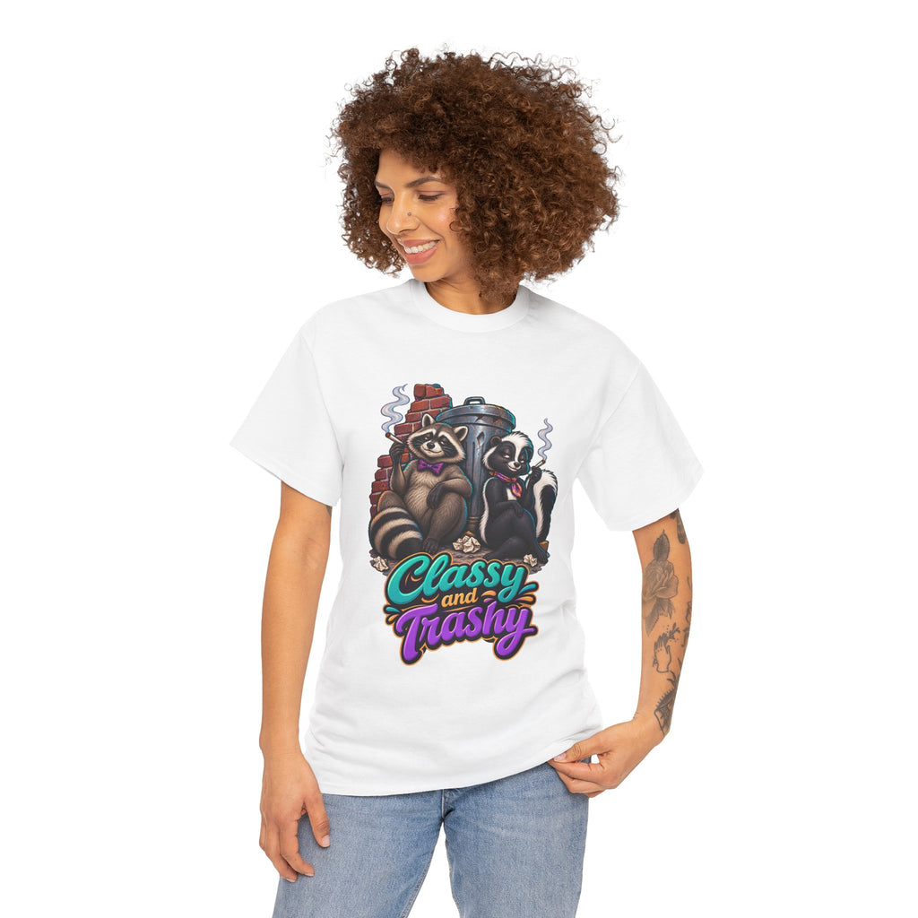Classy and Trashy Raccoon T-Shirt | Trash Panda Humor