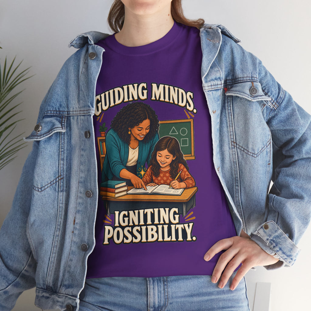 Guiding Minds, Igniting Possibility T-Shirt | Teacher Tribute