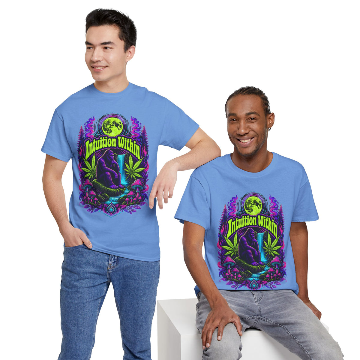 Moonlit Bigfoot Waterfall Graphic Tee