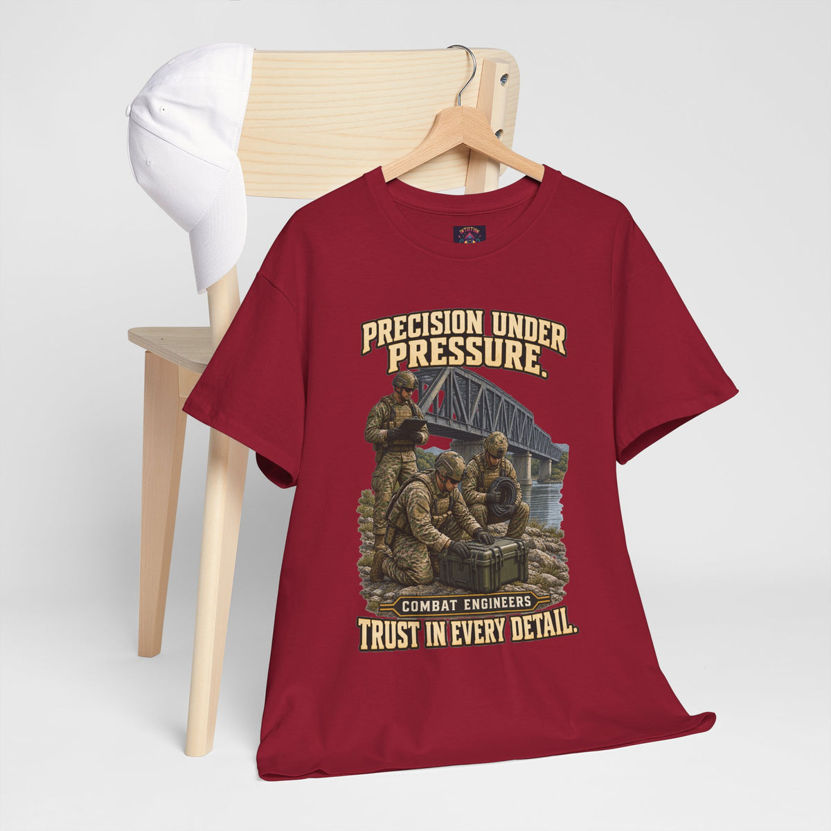 Precision Under Pressure Combat Engineer T-Shirt | Military Tribute