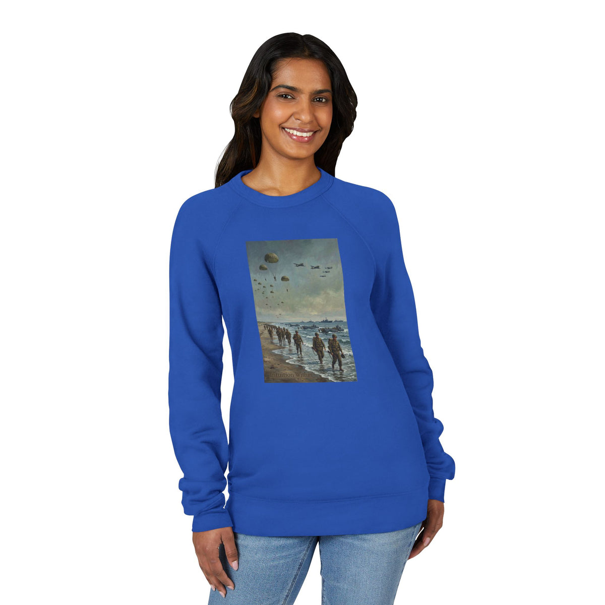 Intuition Within Military Signature Bella+Canvas Sweatshirt | Beach Landing Tribute