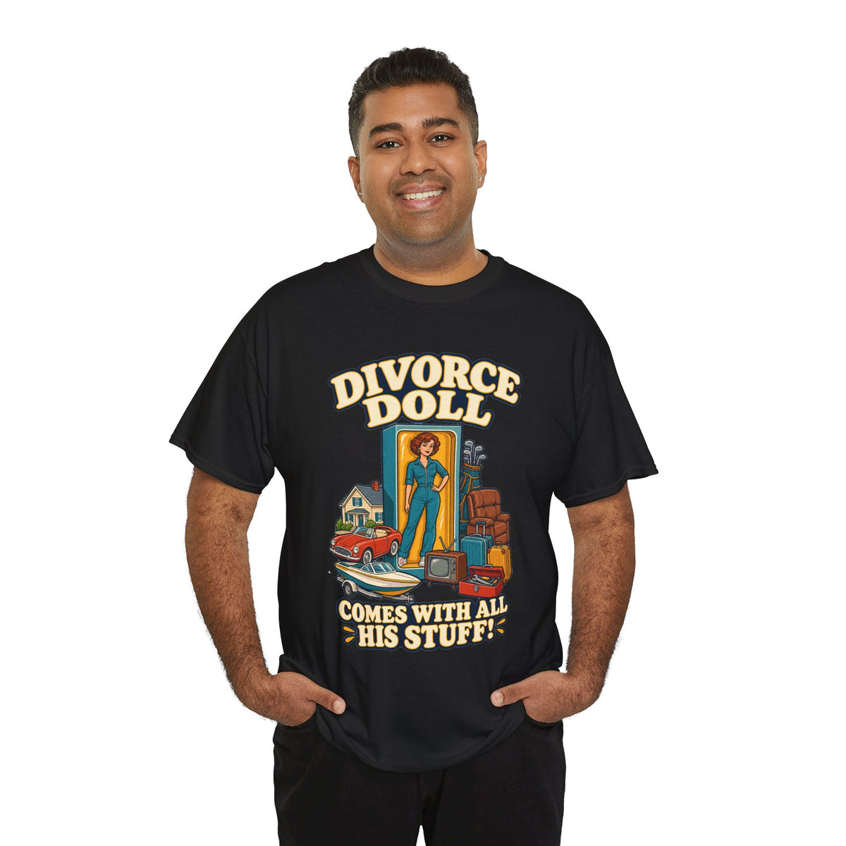 Comes With All His Stuff Funny Divorce T-Shirt