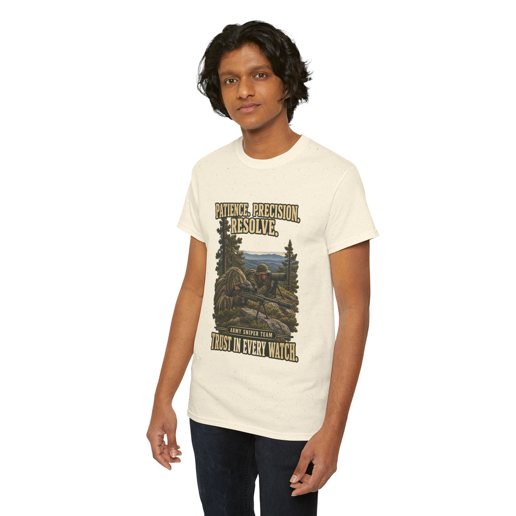Patience, Precision, Resolve T-Shirt | Army Sniper Team Tribute