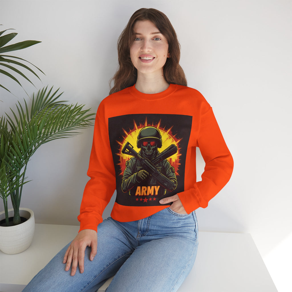 Army Tribute Skull Graphic Sweatshirt | Intuition Within