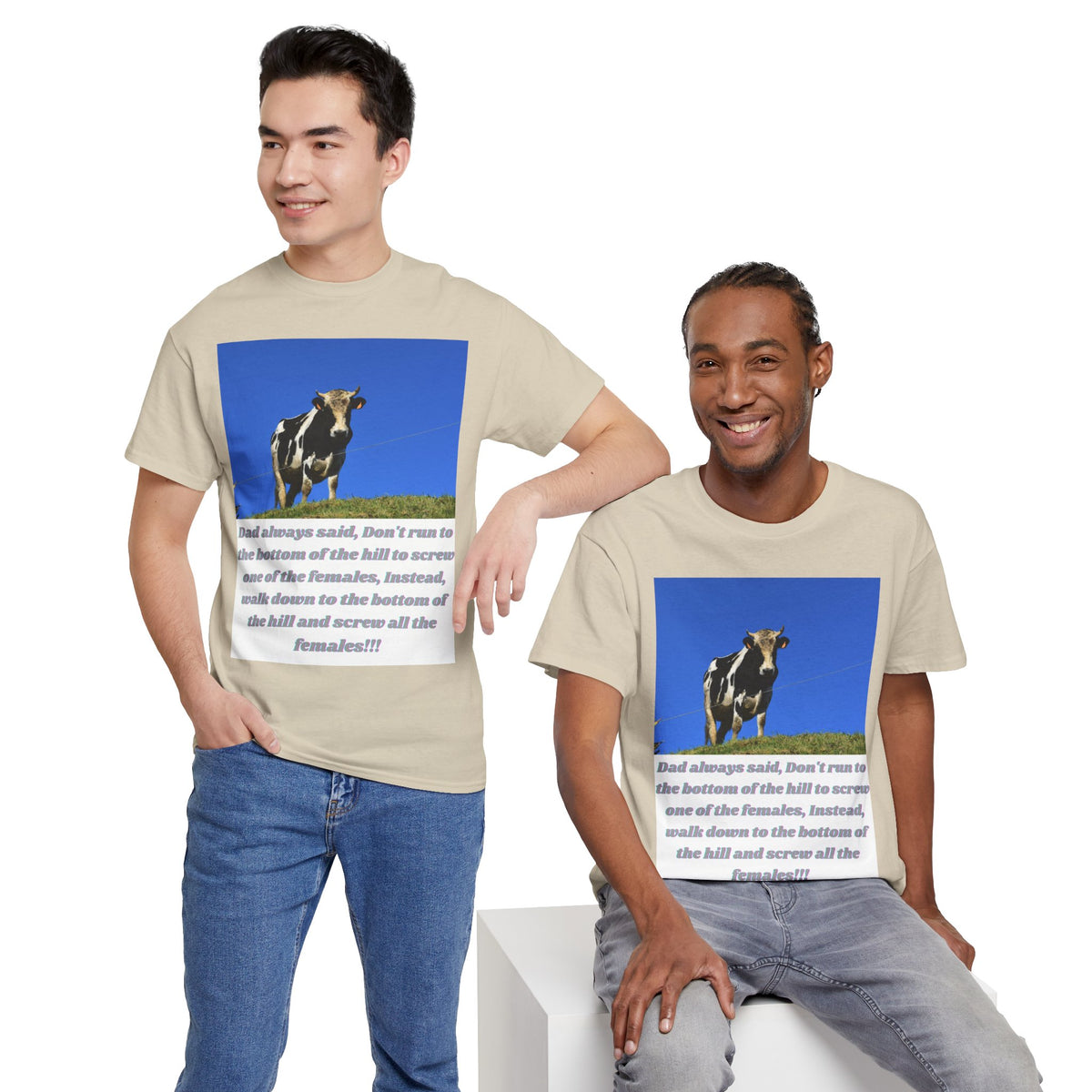 Dad Always Said Bull Humor Tee – Front Print | Intuition Within