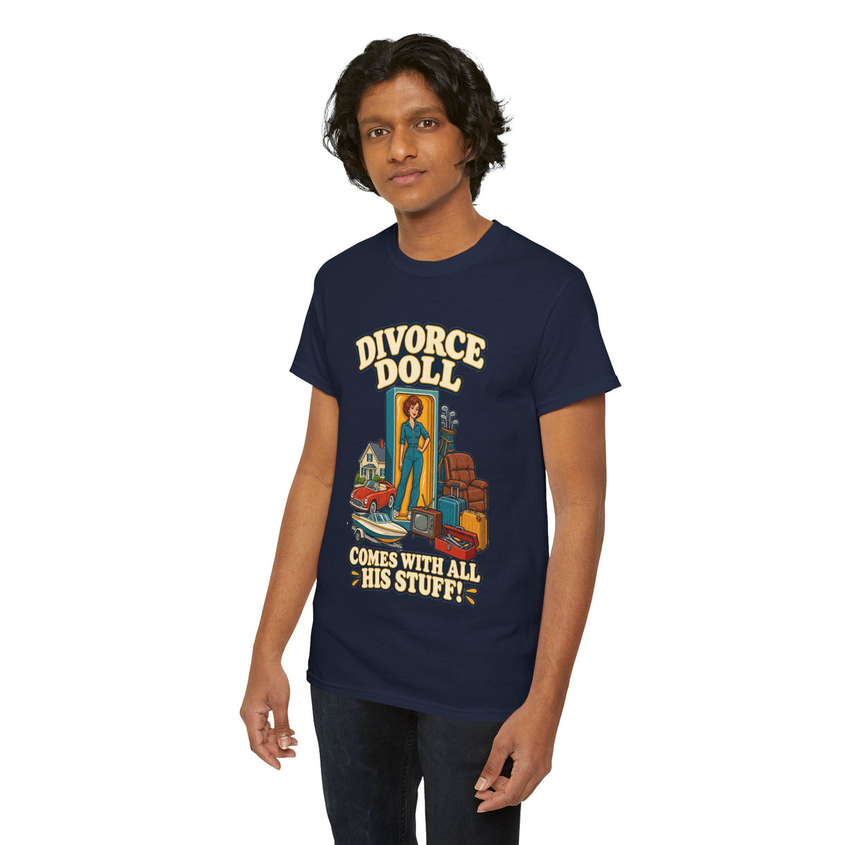 Comes With All His Stuff Funny Divorce T-Shirt