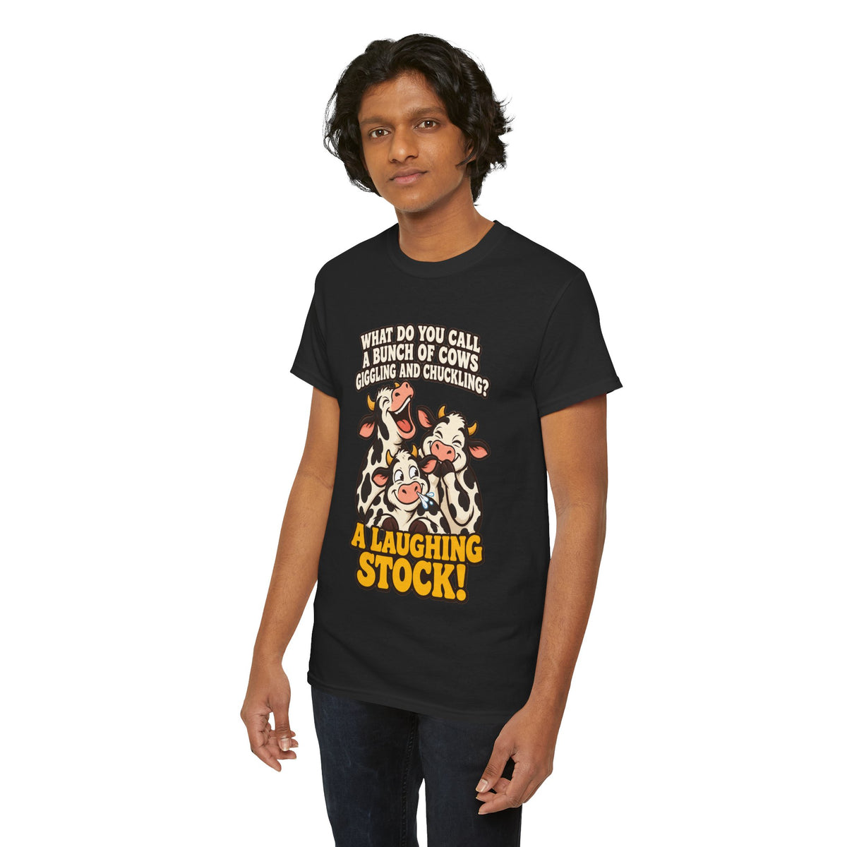 A Laughing Stock Cow Pun T-Shirt