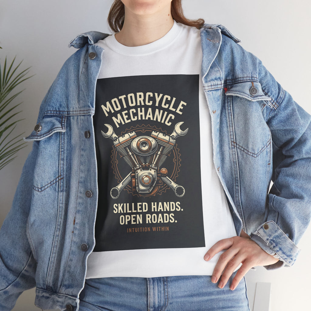 Skilled Hands, Open Roads Motorcycle Mechanic T-Shirt