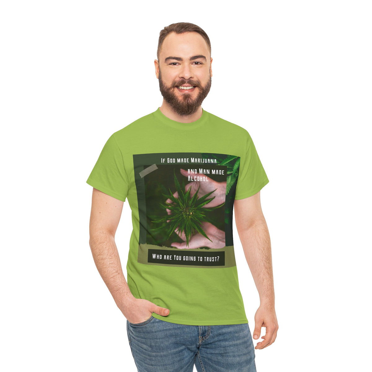 If God Made Marijuana Tee – Front Print | Intuition Within