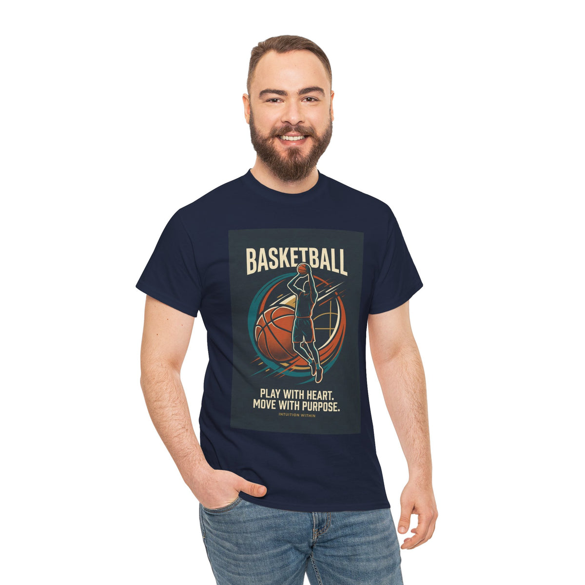 Play with Heart, Move with Purpose Basketball T-Shirt