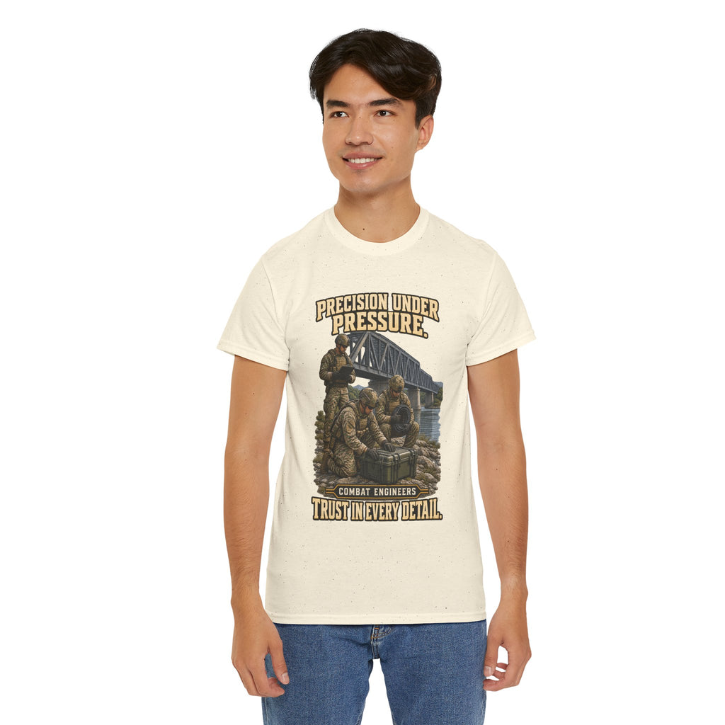 Precision Under Pressure Combat Engineer T-Shirt | Military Tribute