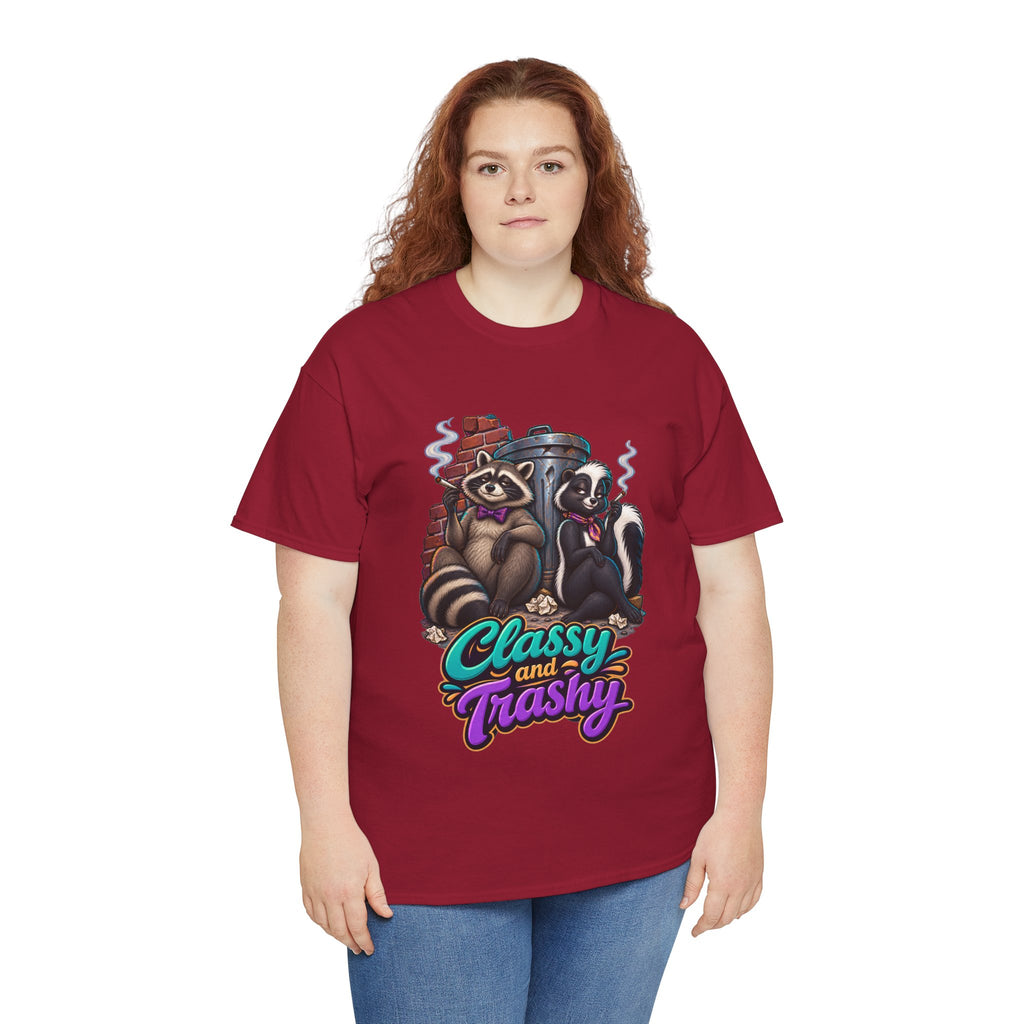 Classy and Trashy Raccoon T-Shirt | Trash Panda Humor