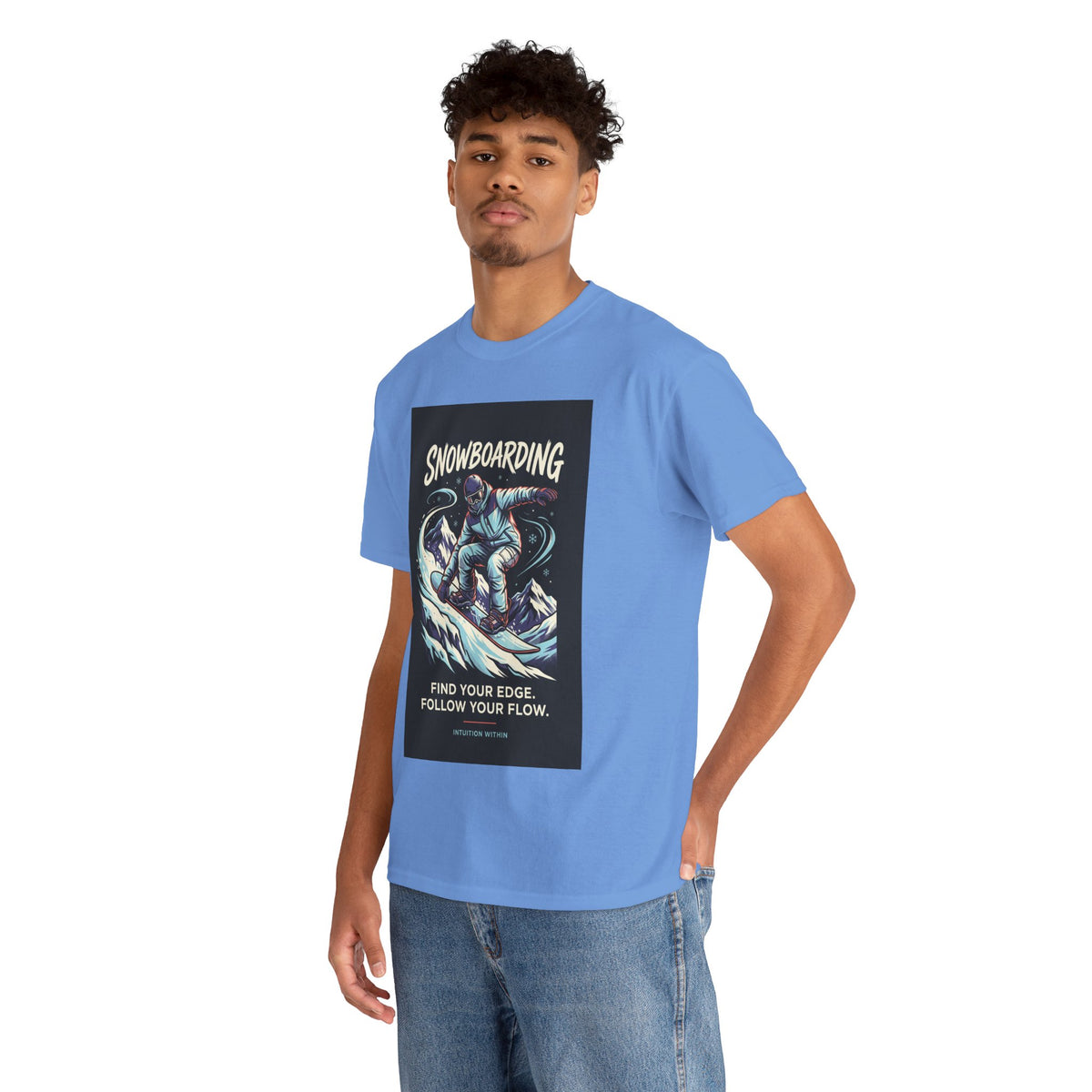 Find Your Edge, Follow Your Flow Snowboarding T-Shirt