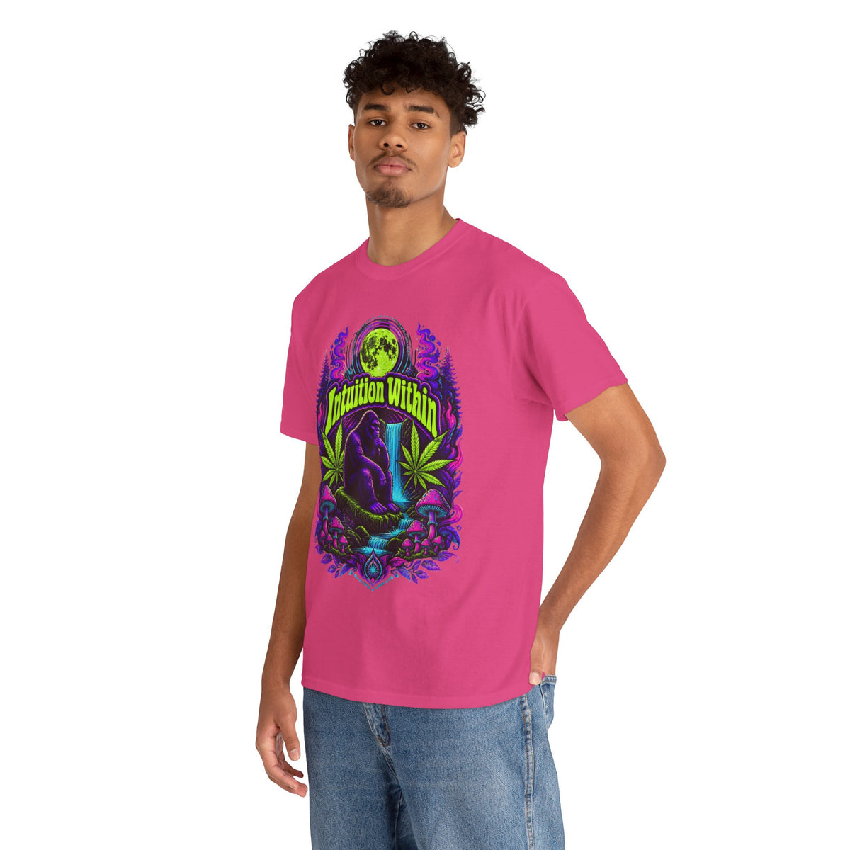 Moonlit Bigfoot Waterfall Graphic Tee