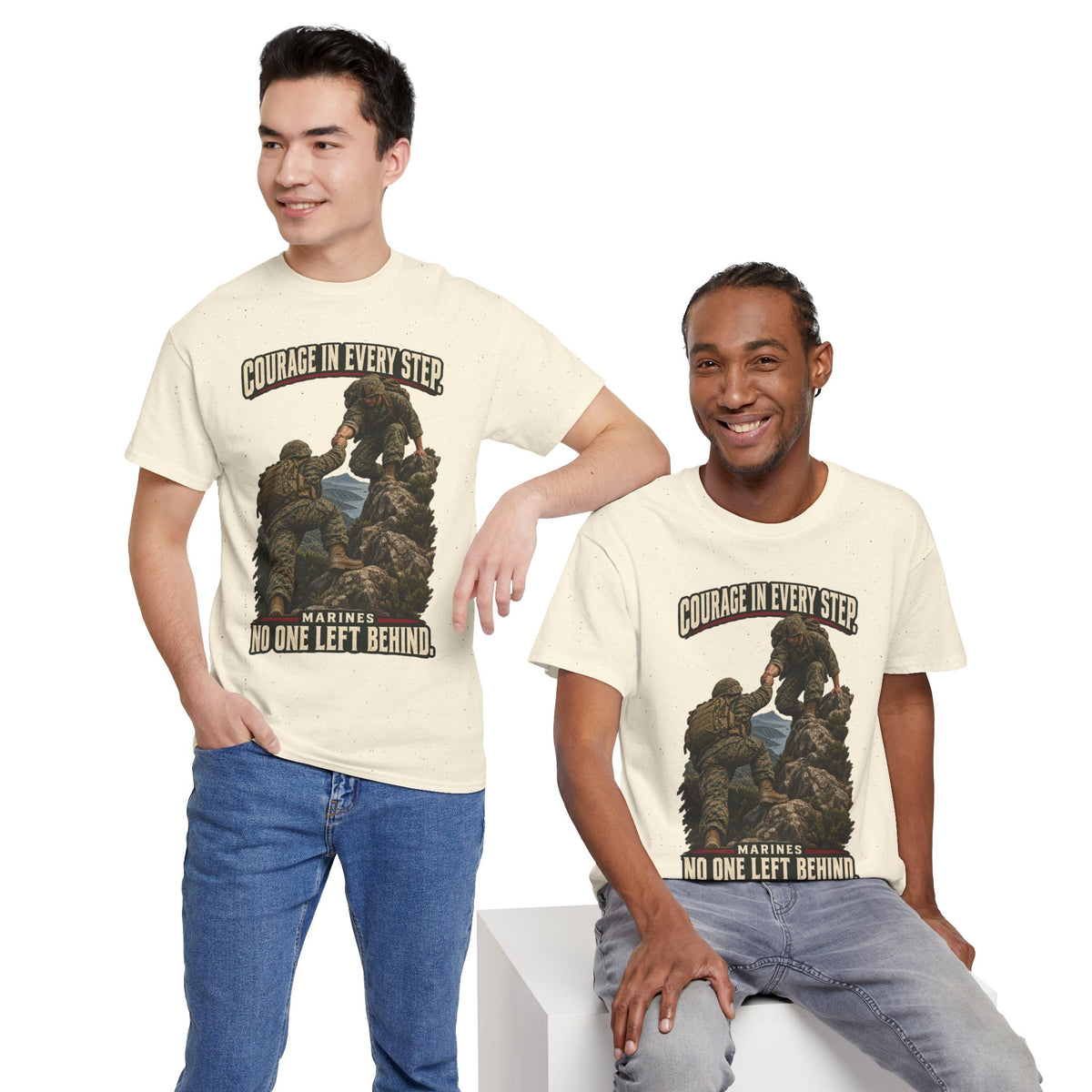 Courage in Every Step T-Shirt | Marines Tribute