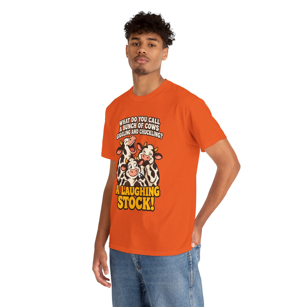 A Laughing Stock Cow Pun T-Shirt