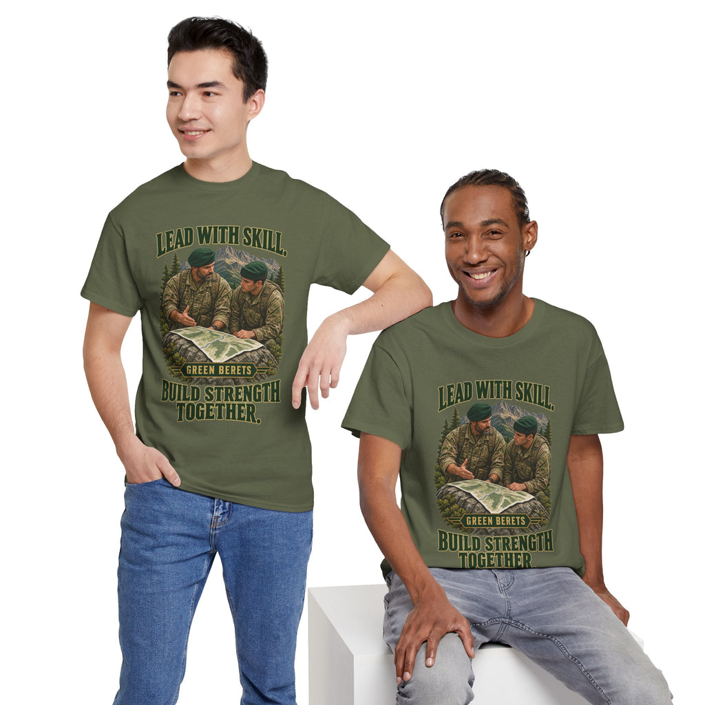 Green Berets Tribute T-Shirt | Lead with Skill, Build Strength Together