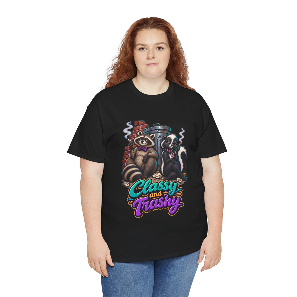 Classy and Trashy Raccoon T-Shirt | Trash Panda Humor