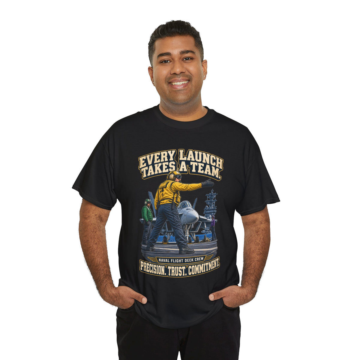 Every Launch Takes a Team T-Shirt | Precision, Trust & Commitment