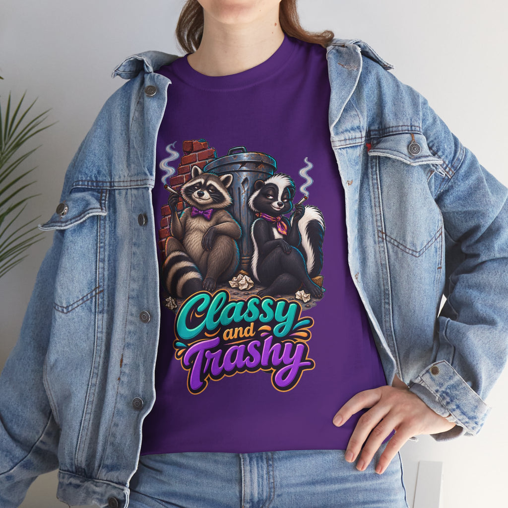 Classy and Trashy Raccoon T-Shirt | Trash Panda Humor