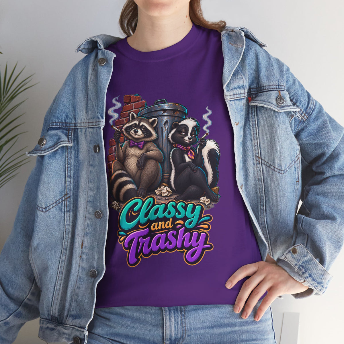 Classy and Trashy Raccoon T-Shirt | Trash Panda Humor