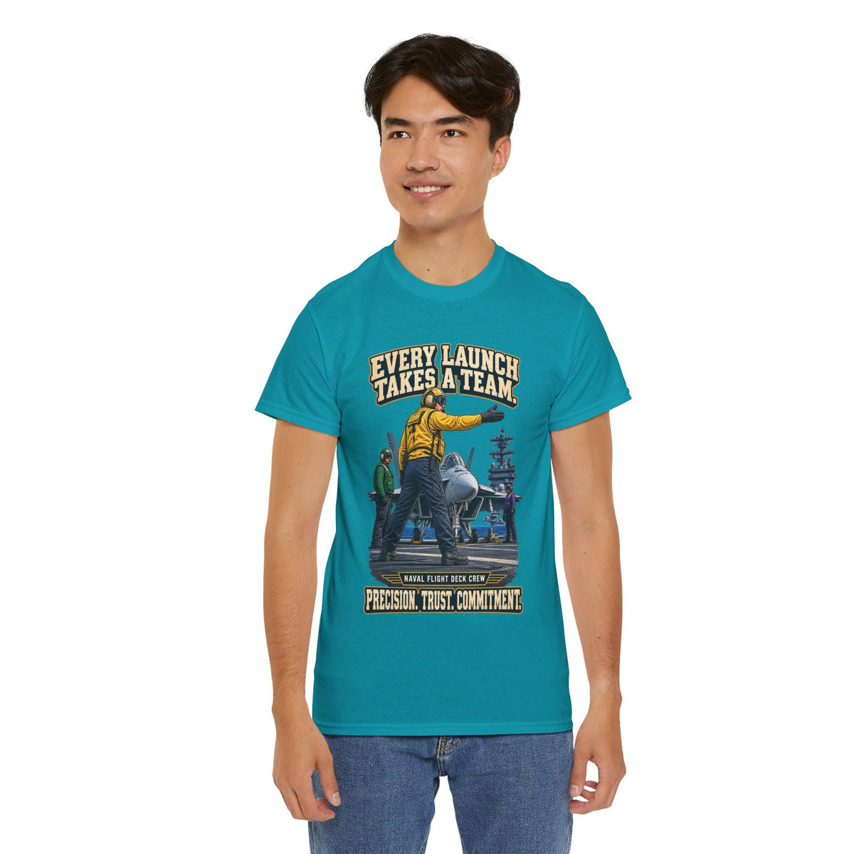 Every Launch Takes a Team T-Shirt | Precision, Trust & Commitment